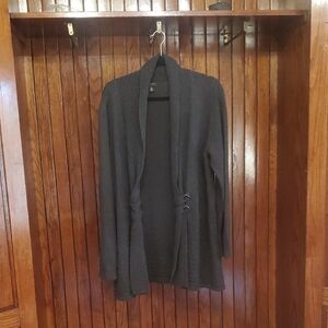 AB STUDIO SIZE XXL Dark Gray Open Front Cardigan